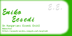 eniko ecsedi business card